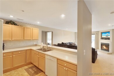 Kitchen opens into the living room