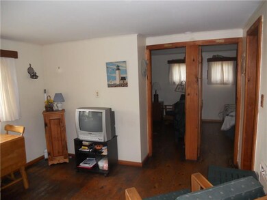Two bedrooms and a compact bathroom...