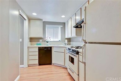 Kitchen with recessed lightings.