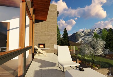 Deck off master bedroom with Aspen Mt vi