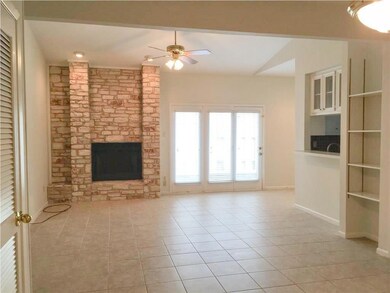 Unfurnished living room with light tile patterned