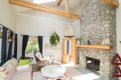 Vaulted ceilings & Stone Fireplace