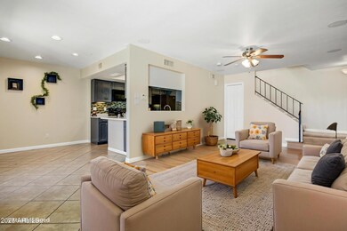 Living room staged