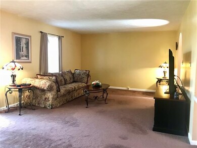 Living room open to Dining room with a sliding gla