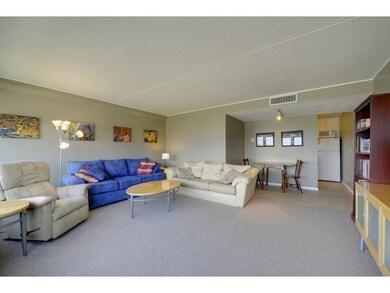 Spacious living room with lots of natural light!