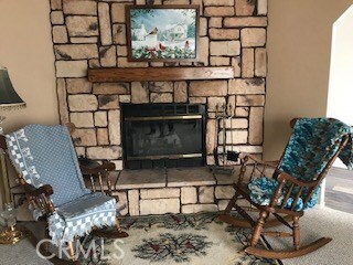 cozy fireplace in living room