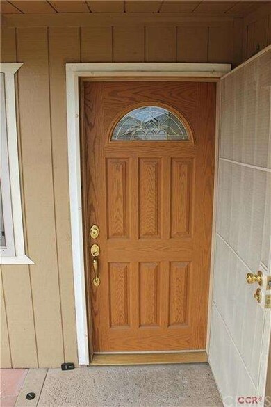 Front door leading into living room