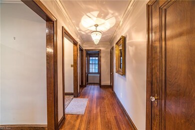 First floor hallway connects all the main rooms of