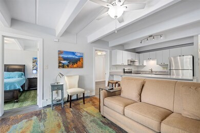 Living room with ceiling fan, LVP flooring