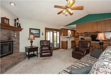 Kitchen opens to main floor family room