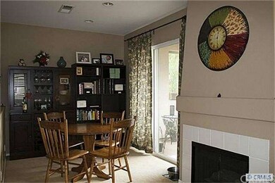 Dining area opens to living space