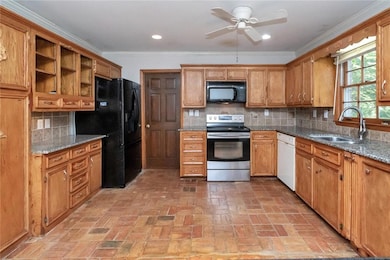Split Brick floors & many of Cabinets