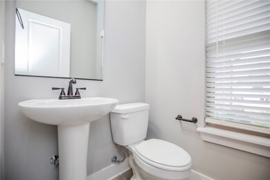 Powder room off entryway!