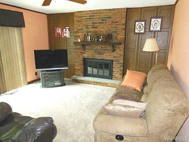 Family Room. Family Room with sliding glass door t