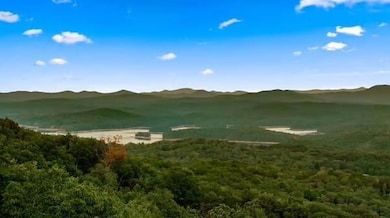 View of mountain backdrop with a forest