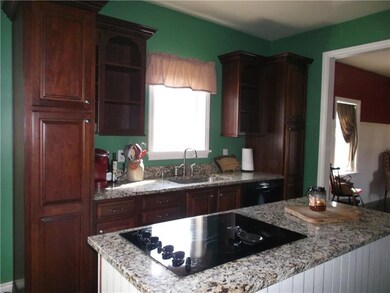 No lack of cabintry in this kitchen
