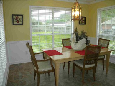 Lots of light in the dining area!
