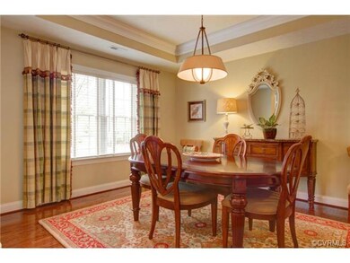 Handsome Dining Room with Tray Ceiling and Gorgeou