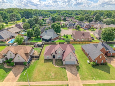Aerial view of residential area