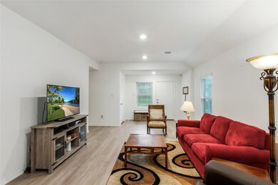 Another warm look at the living room, with ample w