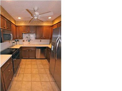 Decorative painted tile backsplash