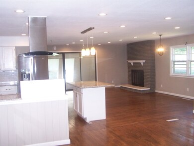 View of Kitchen and Living Area from Dining Area