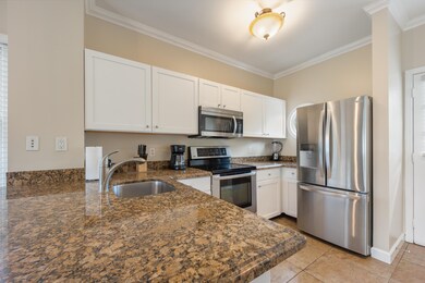 Stainless steel appliances and granite