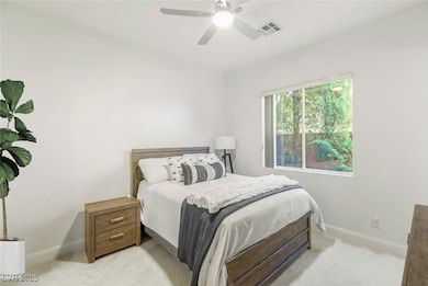 Guest room #1 is downstairs with a closet and private full bath