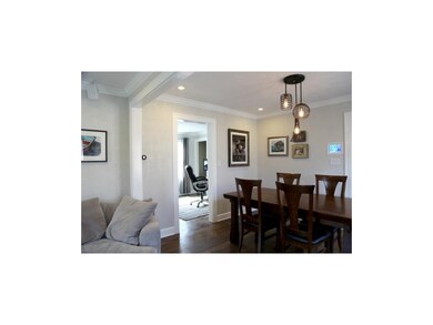 Dining Room. New trim and recessed lighting throug