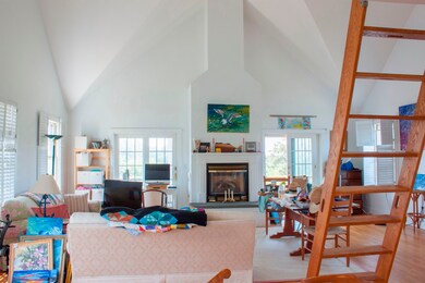 living room with fireplace