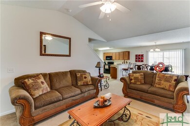 Great Room open to kitchen and dining room for eas