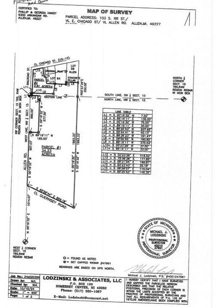 V/L N Allen Rd, Allen, MI 49227