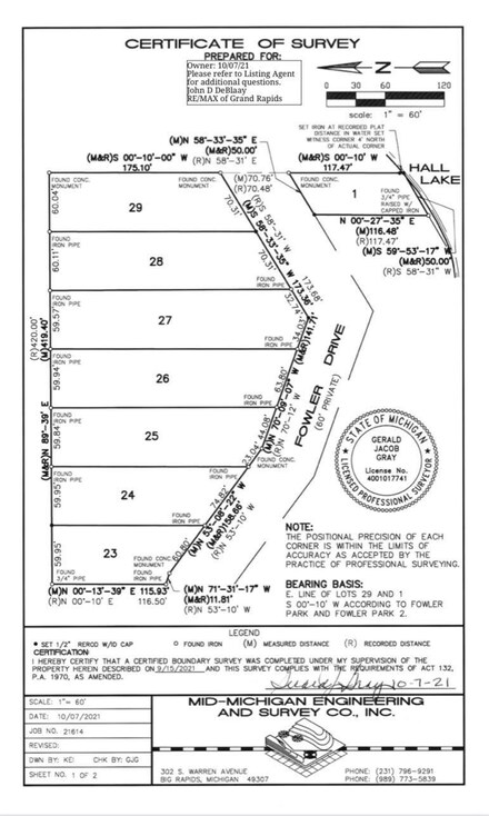 0 Fowler Dr Unit Lots 23-29 21113909, Broomfield, MI 49340