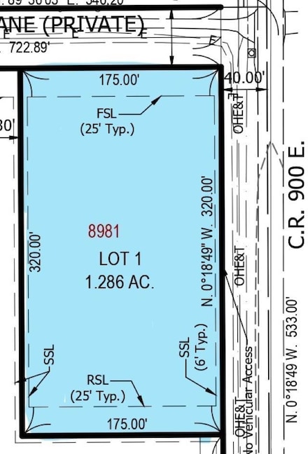 Lot #1  8981 Firefly Ln, Lafayette, IN 47905