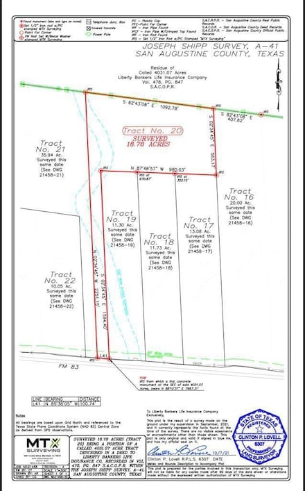 tr 20 Farm To Market Road 83, Pineland, TX 75968