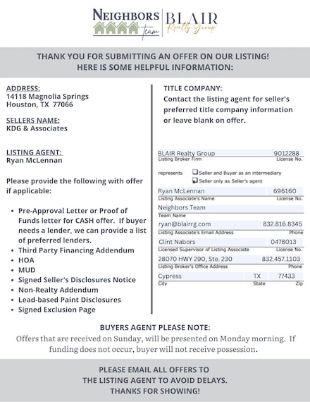 14118 Magnolia Springs Dr, Houston, TX 77066