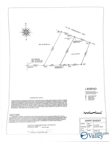 .84 acres U S 431, Guntersville, AL 35976