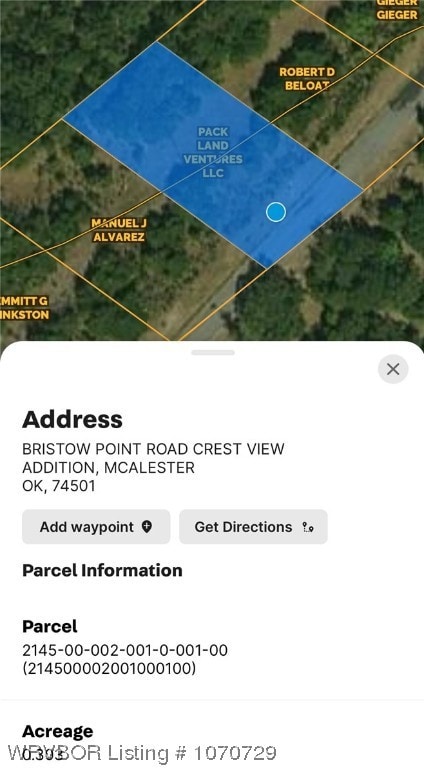 TBD Bristow Point Crestview Rd, McAlester, OK 74501