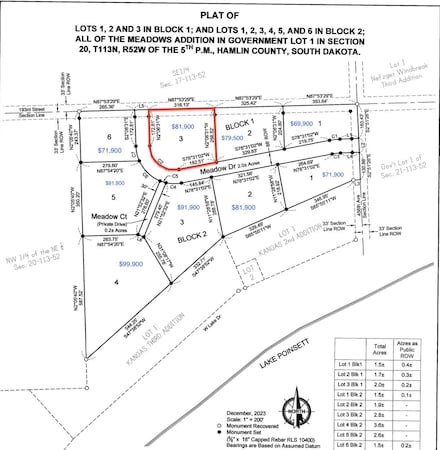 L3, B1 Meadows Addition Unit Meadow Dr., Lake Norden, SD 57248