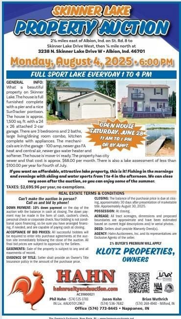 3238 N Skinner Lake Dr W, Albion, IN 46701
