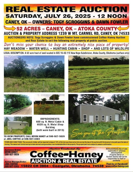 1239 W Mount Carmel Rd, Caney, OK 74533