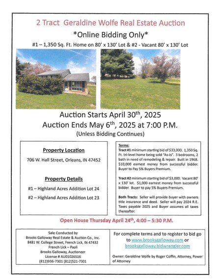 706 W Hall St, Orleans, IN 47452