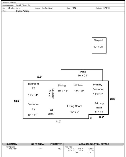 1403 Diana St, Murfreesboro, TN 37130