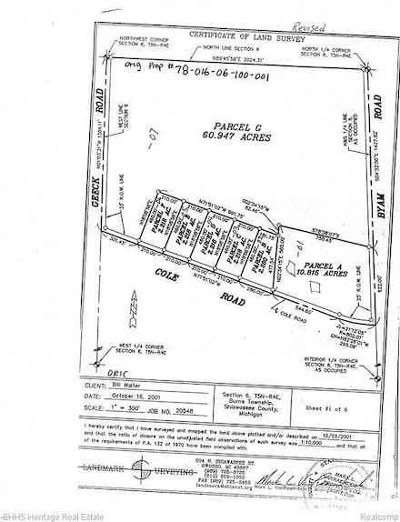 Lot "E" Cole Rd Cole Rd, Bancroft, MI 48414