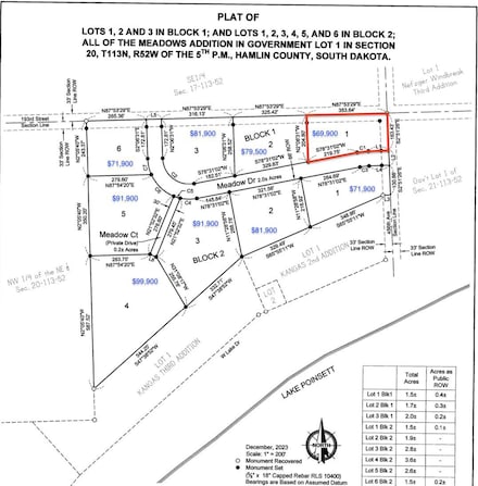 L1, B1 Meadows Addition Unit Meadow Dr., Lake Norden, SD 57248