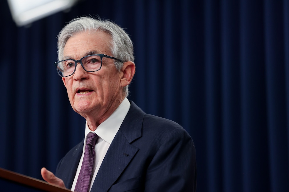 Federal Reserve Chairman Jerome Powell speaks Wednesday during a news conference after the central bank decided not to cut its benchmark interest rate. (Getty Images)