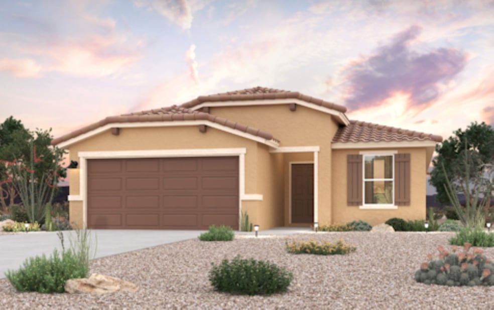 A rendering of a four-bedroom home set to go on sale next month in Pahrump, Nevada. (Century Communities)