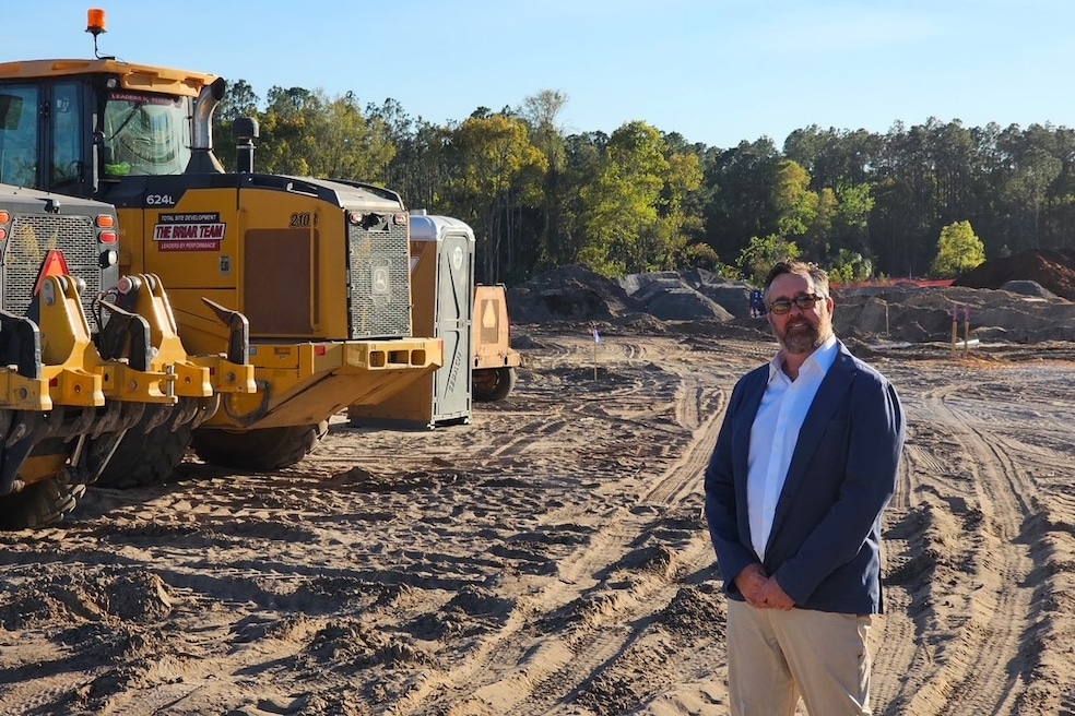 Steve Costa of NAI Realvest-Charles Wayne stands at the 60-acre property in DeLand, Florida. He said he worked for more than six years to find a buyer. (Steve Costa)