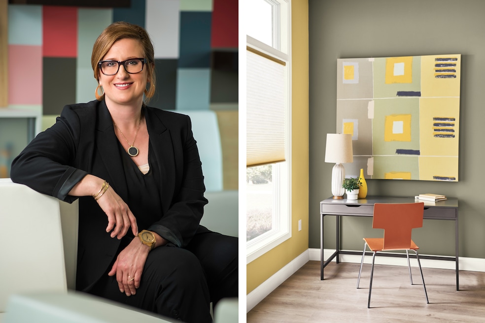 Sue Wadden knows what it takes to name a paint. One of her favorite coatings (Anonymous by Sherwin-Williams) is seen to the right. (Sherwin-Williams) 