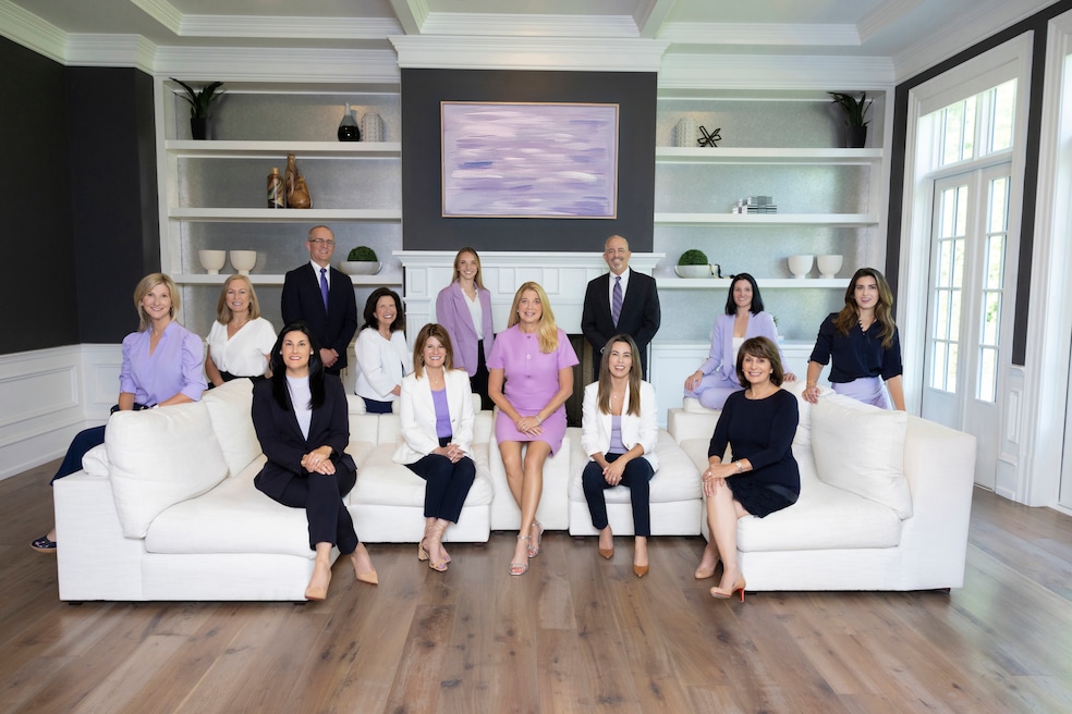 Wendy Banner (at center) built her team gradually over time from her early days selling homes in the late 1980s. (Ali Khaligh Photography)